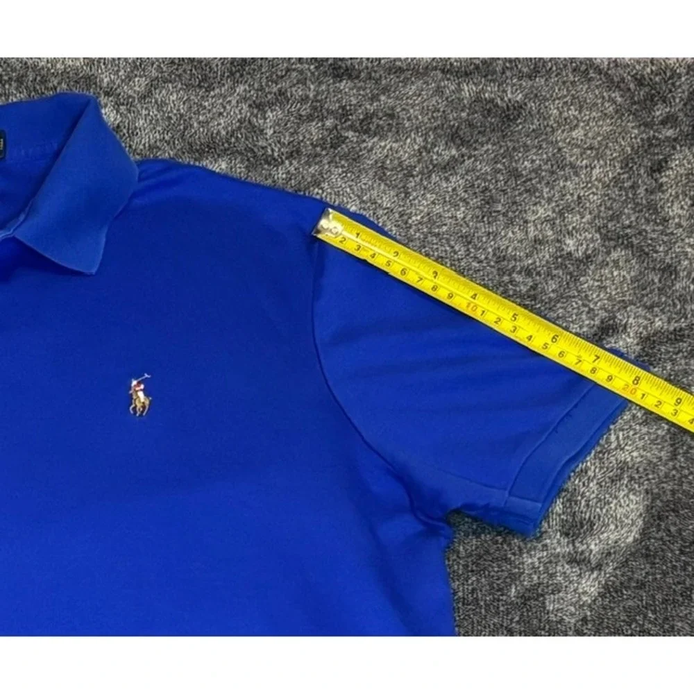 Polo Ralph Lauren Mens Pima Soft Touch Polo Shirt Royal Blue Large Short Sleeve